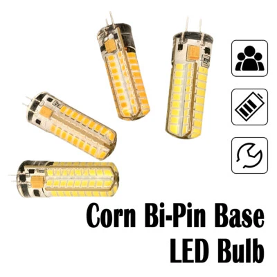 Dimmable G4/GY6.35 Led Light Bulb 7W 72leds 6000k SMD2835 AC/DC12V Silicone Lamp - Image 1 of 4