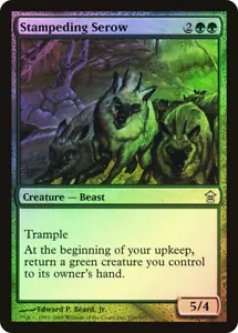 MTG FOIL Stampeding Serow - Saviors of Kamigawa #150 - Picture 1 of 1