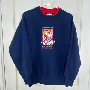 Vintage Raggedy Ann Cat Best Friends Embroidered Grandma Crewneck Sweatshirt Med - Picture 1 of 5