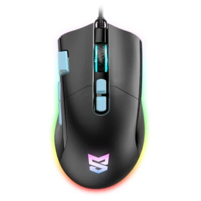 Ergonomic Wired Gaming Mouse 7200 Optical 8 Programmable Buttons RGB Light - Image 1 of 4