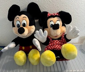 Disney Mickey and Minnie Mouse Plush 12" Sitting Plush set of 2 - Picture 1 of 6