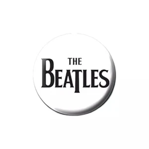 The Beatles "Black Logo" Button Pin Badge Licensed Merchandise. Small 25mm - Imagen 1 de 1