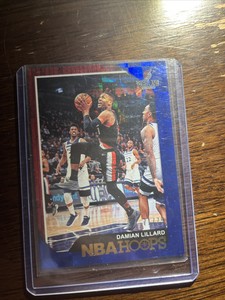 2018-19 Panini NBA Hoops Blue Checkerboard /75 Damian Lillard #168