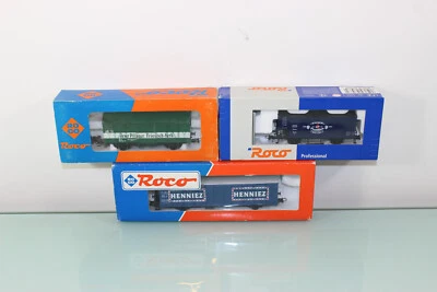 3 ROCO HO Scale Box Cars -Henniez, Emser Pastillen & Jever Pilsener - NEW - Image 1 of 4