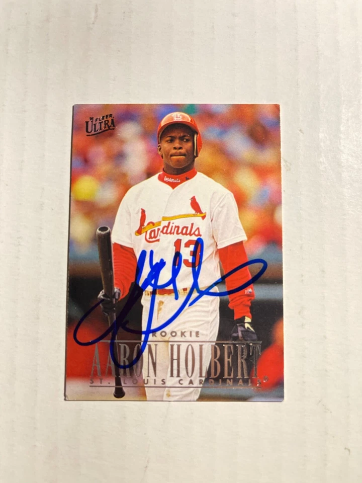 St Louis Cardinals AARON HOLBERT Signed Card - Image 1 of 1