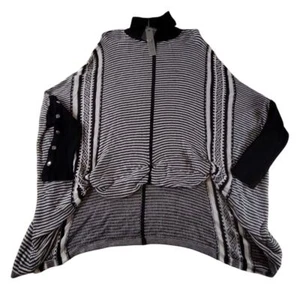 JOSEPH A. Petite Womens Size M Turtle Neck Poncho Plaid Dolman Sleeve Pullover - Picture 1 of 12