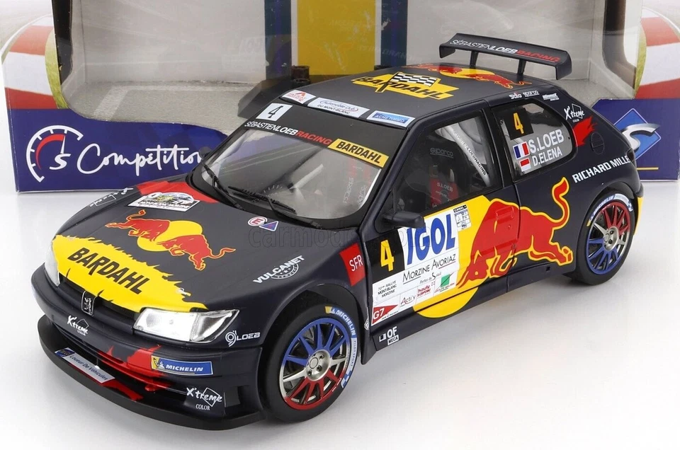 PEUGEOT 306 MAXI N.4 RALLY DU MONT BLANC 2021 S.LOEB/D.ELENA 1 18 Solido Auto Ra