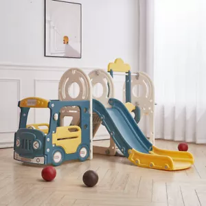 Kids Slide and Swing & Slide Set Toddler Baby 5-in-1 Playground Climber Toy Play - Picture 1 of 9