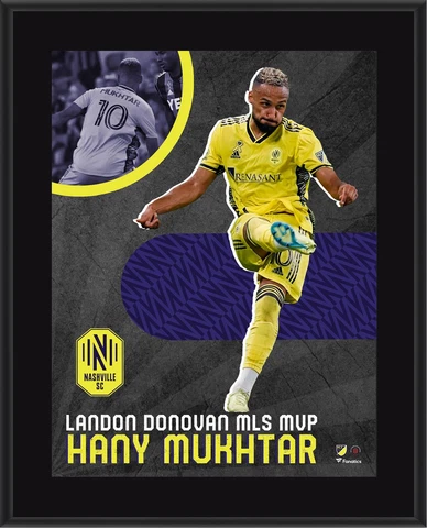 Hany Mukhtar Nashville SC 10.5x13 2022 MLS Year Landon Donovan MVP Award Plaque Cover