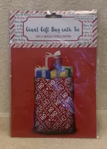 Regent Products CHRISTMAS RED & WHITE HO HO HO Giant Gift Bag w/Tie 36x48 - NEW - Picture 1 of 2