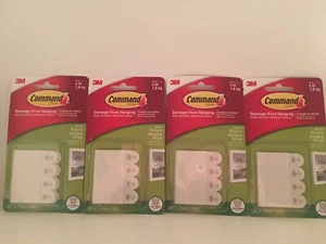 Lot Of 4 3M Command 4lb Small Picture Hanging Strips . New  - Picture 1 of 5