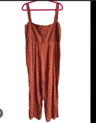 Mono Dex Naranja Quemado Estampado Boho Sin Mangas Talla Grande Verano Foto 1 de 4