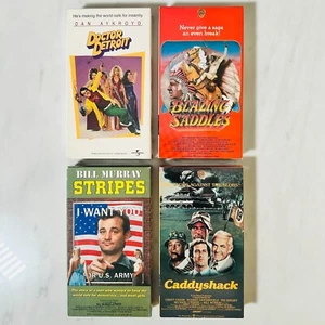 VHS - Lot of 4 - Stripes - Caddyshack - Doctor Detroit - Blazing Saddles - Picture 1 of 5