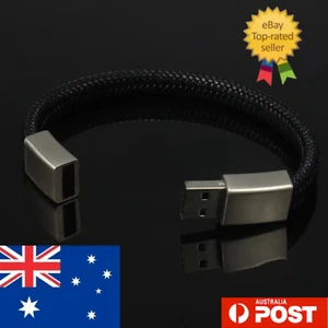 Bracelet USB Flash Drive Black Wristband Drive 32GB Memo Memory Stic Waterproof - Picture 1 of 10