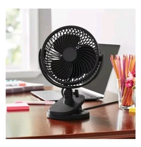 Comfort Zone 6" Portable Clip on Desk Fan with 2-Speeds & Fully Adjustable Tilt - Picture 1 of 7