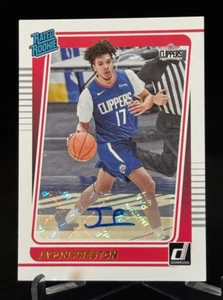 2021 Panini Donruss Rated Rookie Auto #210 Jason Preston Los Angeles Clippers - Picture 1 of 2