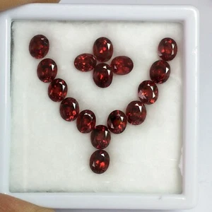 12.00cts 6x5mm Oval Red Natural Almandine Garnet Loose Gemstone Jewelry Set - Picture 1 of 4