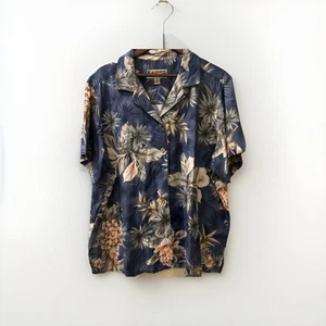 La Cabana Women's Top Size: 3X Button-Up Hawaiian Hibiscus 100% Rayon - Picture 1 of 6