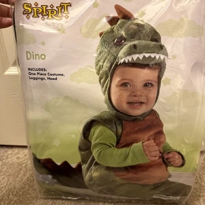 NIP Spirit Halloween Infant Dino Costume Size 12-18 months Dinosaur 3 Piece - Picture 1 of 6