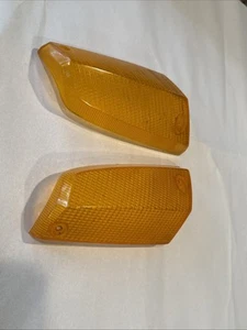BMW E21 320i TURN SIGNAL MARKER LIGHT LENS - PAIR GENUINE BMW GREAT CONDITION - Picture 1 of 18