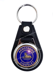 CLASSIC ARMSTRONG SIDDELEY CAR FAUX LEATHER KEY RING / KEY FOB. UK MADE - Picture 1 of 1