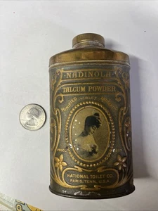 Vintage Victorian Lady Powder Tin 1906  - Picture 1 of 4