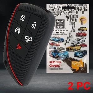 2X 5 Button Key Chain Cover Case Protect For Chevrolet Equinox Acadia GMC 2025 - Picture 1 of 6