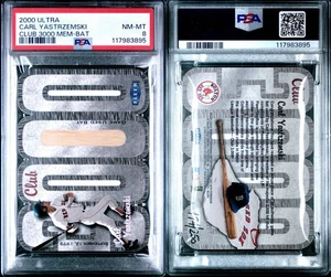 CARL YASTRZEMSKI 2000 FLEER ULTRA CLUB 3000 MEMORABILIA BAT /250 PSA 8 POP 8 - Picture 1 of 1