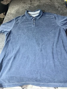 Tommy Bahama Tencel Blend Short Sleeve Polo Shirt Men XL Blue - Picture 1 of 9