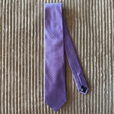 Corbata para hombre Nordstrom 100 % seda púrpura lunares 3,25” de ancho, 27” de largo Foto 1 de 4