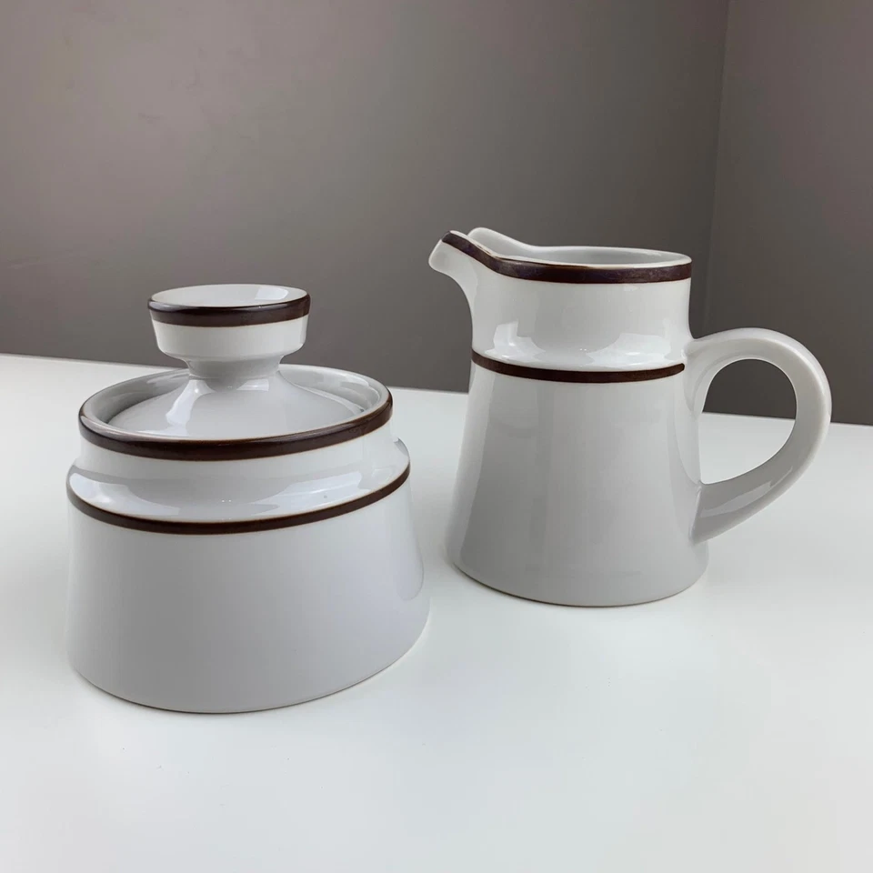 Noritake Stoneware Tundra Milk Jug Creamer Sugar Bowl Dish - Image 1 of 4