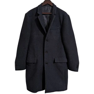 Club Monaco Italian Manteco Wool-Blend Navy Overcoat / Car Coat | Size 42, US L - Picture 1 of 9