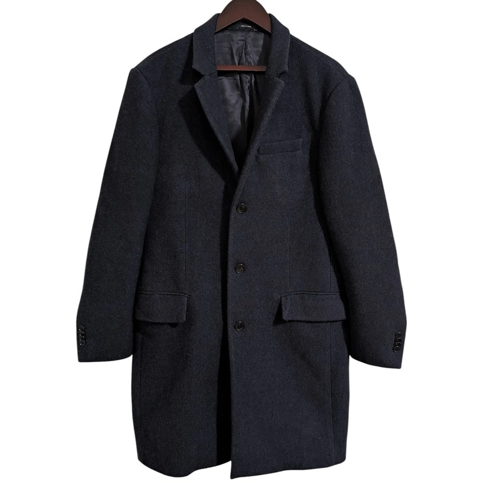 Club Monaco Italian Manteco Wool-Blend Navy Overcoat / Car Coat | Size 42, US L - Image 1 of 4