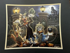 Disney Parks Greg McCullough Druck 14” x 18” Hitchin’ Haunted Mansion Goofy - Bild 1 von 3