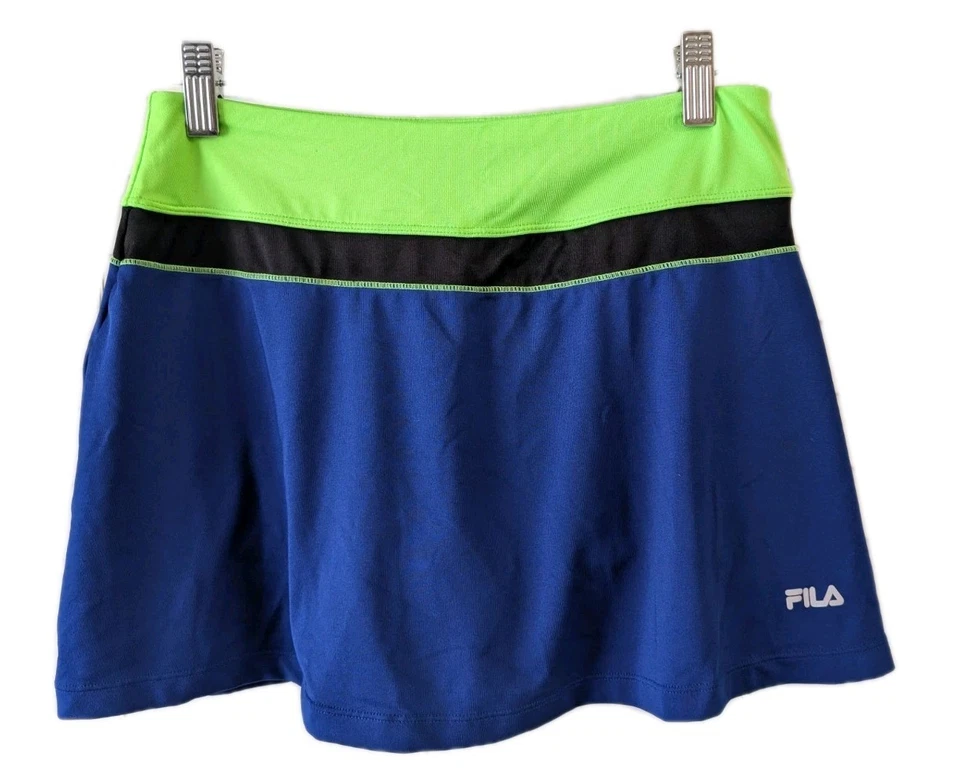 Pantalones cortos de tenis Fila para mujer M multicolor bloque cremallera bolsillo pull-up elástico logotipo Foto 1 de 4