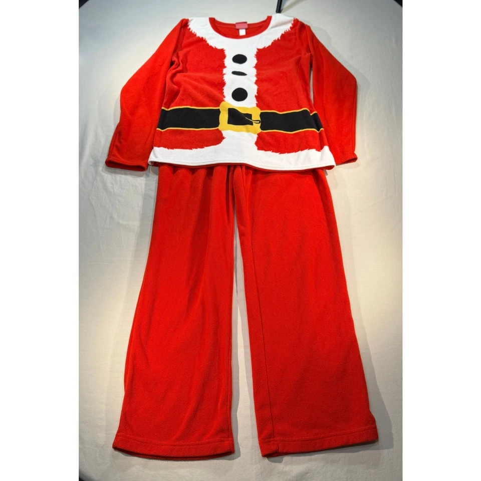 Conjunto de pijama polar Wondershop Santa rojo blanco negro dorado mediano Navidad pijamas Foto 1 de 4