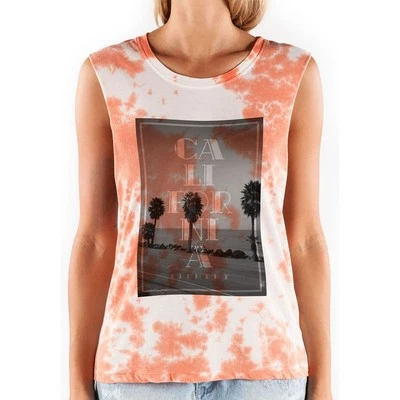  NWT WOMENS ELEMENT BREEZE TANK TOP $34 M apricot multi shirt orange cali - Image 1 of 2