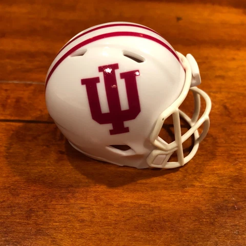 Indiana Hoosiers white custom pocket pro helmet Big Ten IU Cover