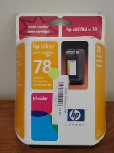 HP 78 Tri-Color Ink Cartridge C6578D NEW Genuine Sealed Deskjet Expired May 2002 - Picture 1 of 7