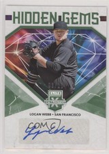 2019 Panini Elite Extra Edition Hidden Gems Emerald /10 Logan Webb #HG-LW Auto