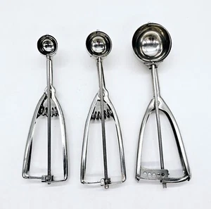 Lote de 3 cucharas de helado y bola de melón, 18/8 acero inoxidable inox acero inoxidable exprimidor - Imagen 1 de 10