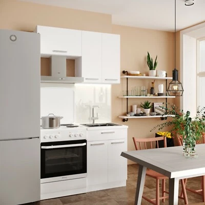 Küche Küchenzeile Einbauküche Küchenblock Singleküche ALINA 120 cm Weiß - Bild 1 von 4