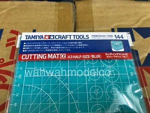 TAMIYA 74144 Cutting Mat Alpha A3 Half Size Blue Craft Tools - Foto 1 di 2