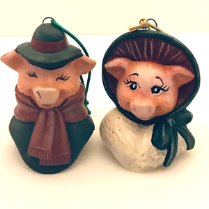 #2905 Pig bust Christmas Ornaments 3 X 2 - Picture 1 of 7