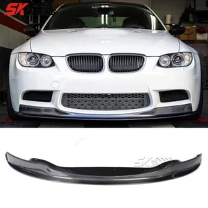 For 05-11 BMW E90 E92 E93 M3 Real Carbon Fiber Front Lip Bumper Diffuser BodyKit - Picture 1 of 15