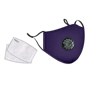 Purple Fabric Mask - With Carbon Filter - Picture 1 of 4
