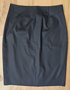 ANN TAYLOR Pencil Skirt Size 8 P Petite BLACK Vintage NWT - Picture 1 of 7