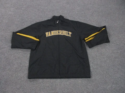 Vanderbilt Commodores Jacket Adult L Black Nike Mock Neck Full Zip Logo Mens Cover