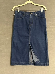 Vintage Rock 5 Small Blau Denim Western Cowgirl 90er y2k High Waist Midi Schlitz - Bild 1 von 9