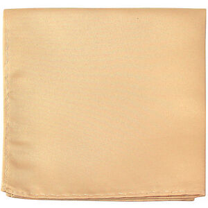 New Men's Polyester Pocket Square Hankie Only Beige Prom Wedding formal party